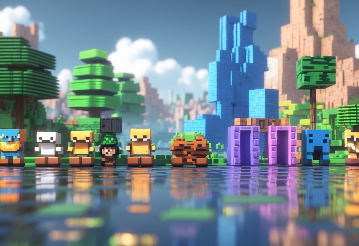 Uma imagem mostrando a evolução dos gráficos dos jogos, começando com gráficos pixelados de 8 bits à esquerda, passando por gráficos mais detalhados no meio, até chegar a uma cena realista e detalhada à direita.